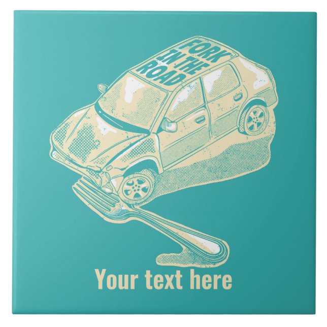 Fork in the road car accident tile (Front)