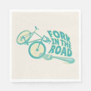 Fork in the road Funny bicycle Napkin