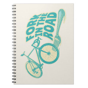 Fork in the road Funny bicycle Notebook