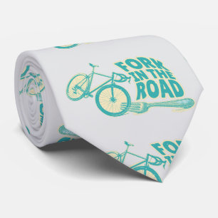 Fork in the road Funny bicycle Tie