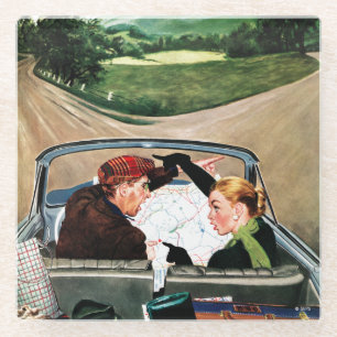 Fork in the Road Glass Coaster