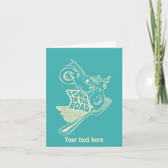 Fork in the road motorcycle crash card (Front)