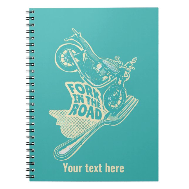 Fork in the road motorcycle crash notebook (Front)