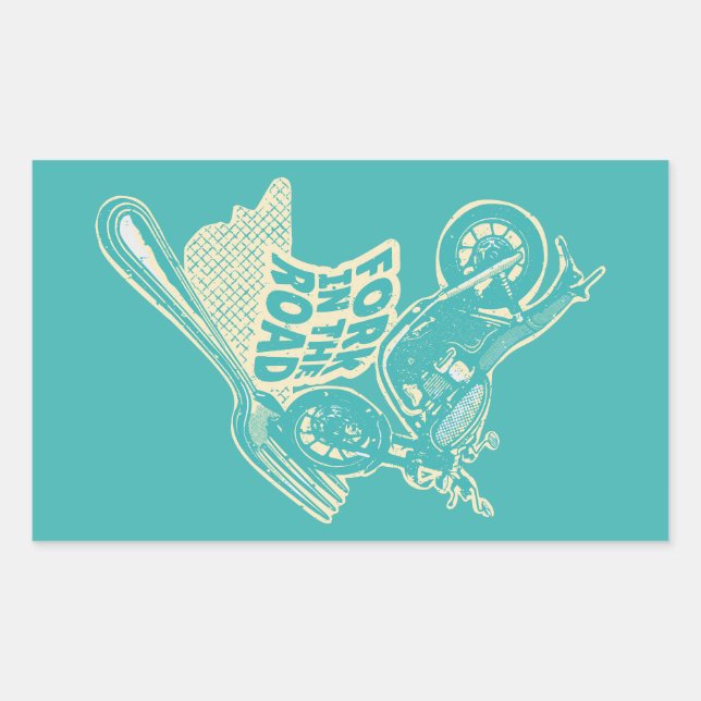 Fork in the road motorcycle crash sticker (Front)
