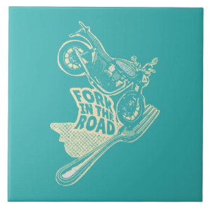 Fork in the road motorcycle crash tile