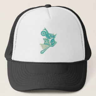 Fork in the road motorcycle crash trucker hat
