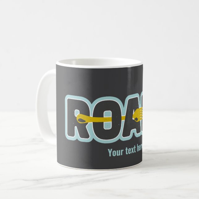 Fork in the road typographic text art coffee mug (Front Left)
