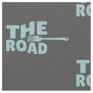 Fork in the road typography fabric