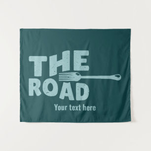 Fork in the road typography tapestry