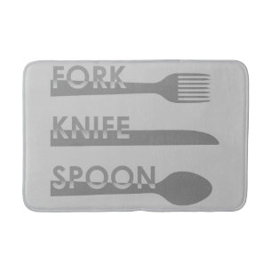 Fork Knife Spoon Bath Mat