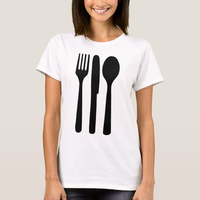 fork knife spoon icon T-Shirt (Front)