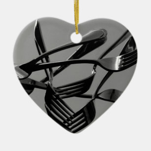 Fork Levitation Ceramic Ornament