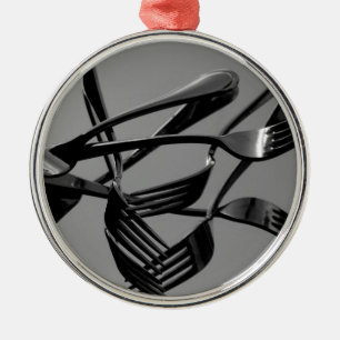 Fork Levitation Metal Ornament