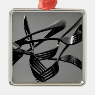 Fork Levitation Metal Ornament