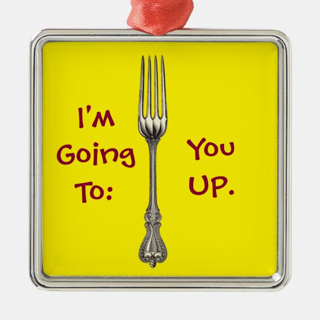 Fork Metal Ornament (Front)