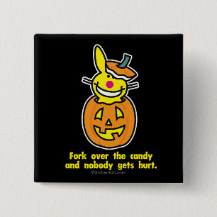 Fork Over The Candy 2 Inch Square Button