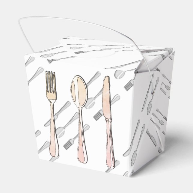 Fork, Spoon, and Knife Favor Box (Back Side)