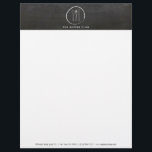 FORK SPOON KNIFE CHALKBOARD LOGO for Restaurant Letterhead<br><div class="desc">Coordinates with the FORK SPOON KNIFE CHALKBOARD LOGO for Restaurant Business Card Template by 1201AM. Rustic and of-the-moment identity for your restaurant, bar, catering business, etc. Chalk drawing of spoon, fork & knife sit centred in a hand-drawn circle on chalkboard background across the header of this letterhead design. Your name...</div>