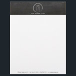 FORK SPOON KNIFE CHALKBOARD LOGO for Restaurant Letterhead<br><div class="desc">Coordinates with the FORK SPOON KNIFE CHALKBOARD LOGO for Restaurant Business Card Template by 1201AM. Rustic and of-the-moment identity for your restaurant, bar, catering business, etc. Chalk drawing of spoon, fork & knife sit centred in a hand-drawn circle on chalkboard background across the header of this letterhead design. Your name...</div>