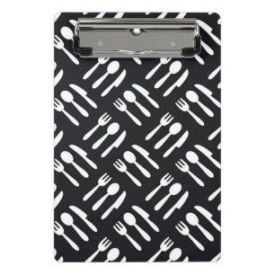 Fork spoon knife pattern mini clipboard