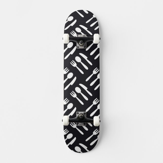 Fork spoon knife pattern skateboard (Front)