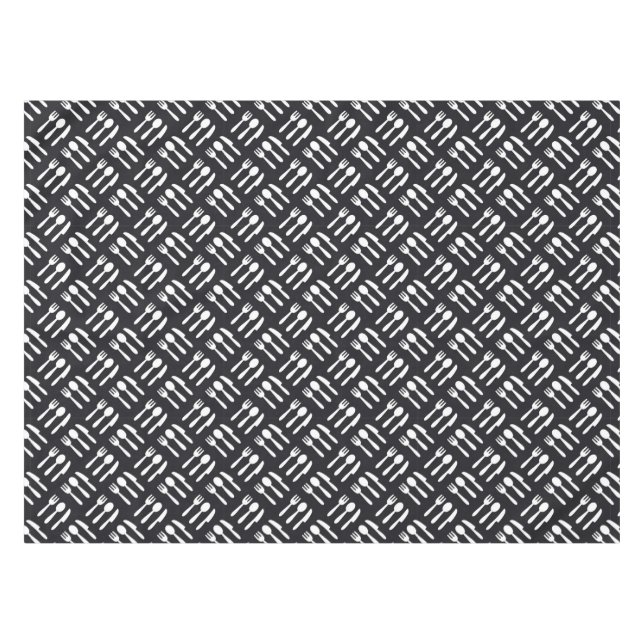 Fork spoon knife pattern tablecloth (Front (Horizontal))