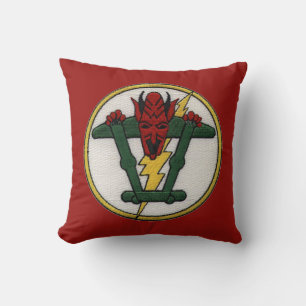 Fork-Tailed Devil 49th Fighter Squadon Throw Pillow