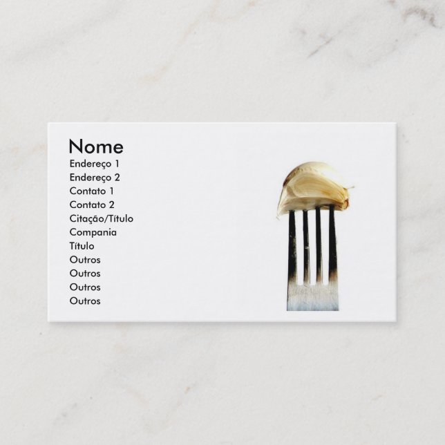 Fork with garlic business card (Front)