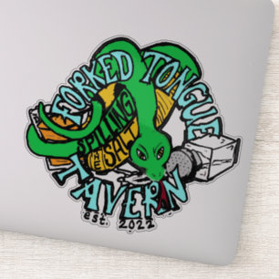 Forked Tongue Tavern Custom Cut Vinyl Sticker