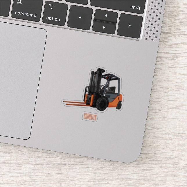 Forklift cartoon illustration (Detail)