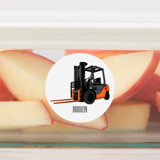 Forklift cartoon illustration (Affixed)