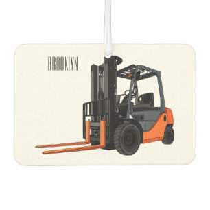 Forklift cartoon illustration air freshener