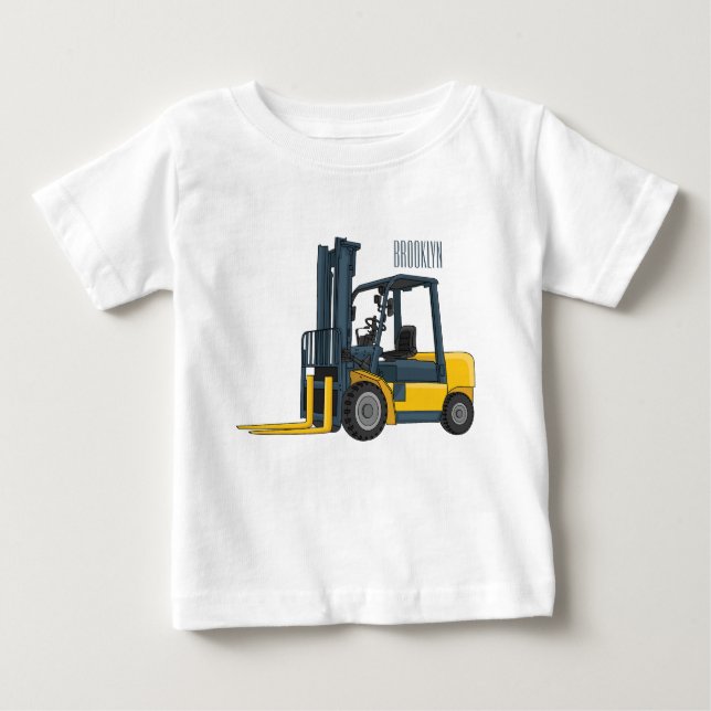 Forklift cartoon illustration  baby T-Shirt (Front)