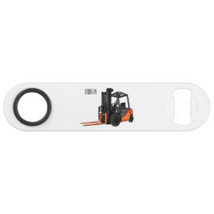 Forklift cartoon illustration bar key
