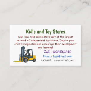 Forklift cartoon illustration business card