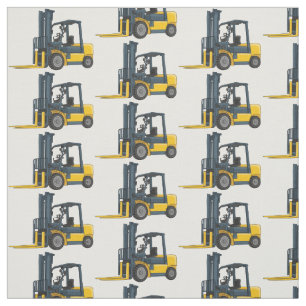 Forklift cartoon illustration fabric