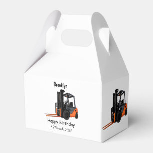 Forklift cartoon illustration favor box