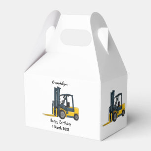 Forklift cartoon illustration favor box