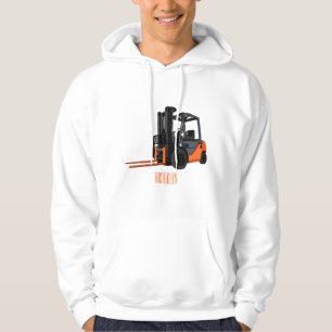 Forklift cartoon illustration hoodie