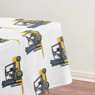Forklift cartoon illustration tablecloth