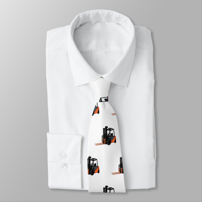 Forklift cartoon illustration tie (Tied)