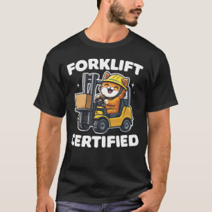 Forklift Certified Funny Kitten Driver T-Shirt