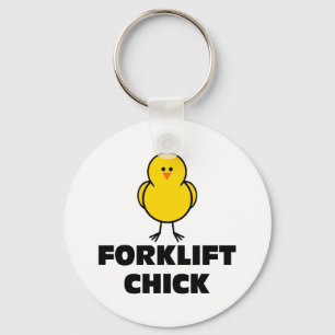 Forklift Chick Keychain