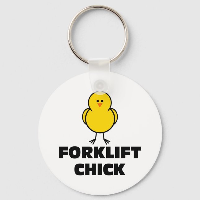 Forklift Chick Keychain (Front)
