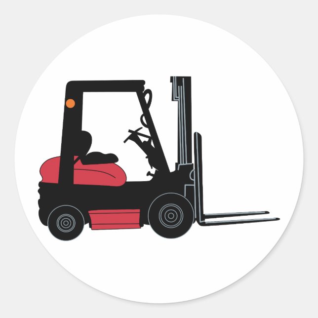 Forklift Classic Round Sticker (Front)