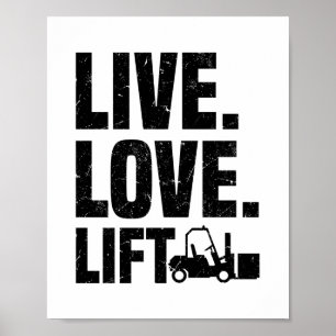Forklift Driver Forklift Job Gifts Poster