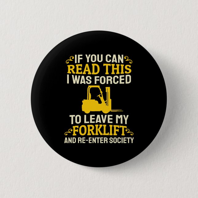 Forklift Driver Job - Forklifter Warehouse Forklif 2 Inch Round Button (Front)