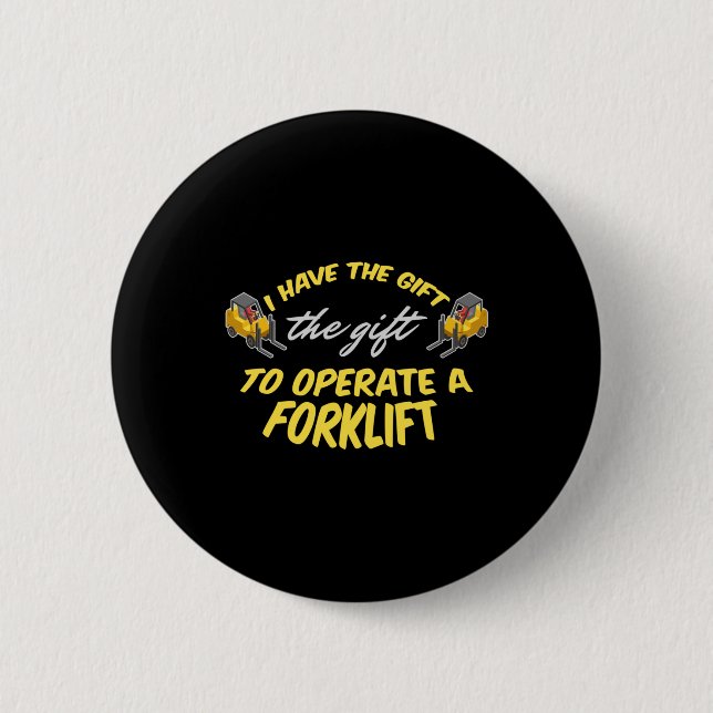 Forklift Gift 2 Inch Round Button (Front)