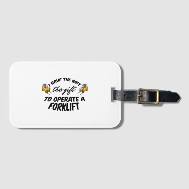 Forklift Gift Luggage Tag (Front Horizontal)