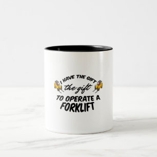 Forklift Gift Two-Tone Coffee Mug